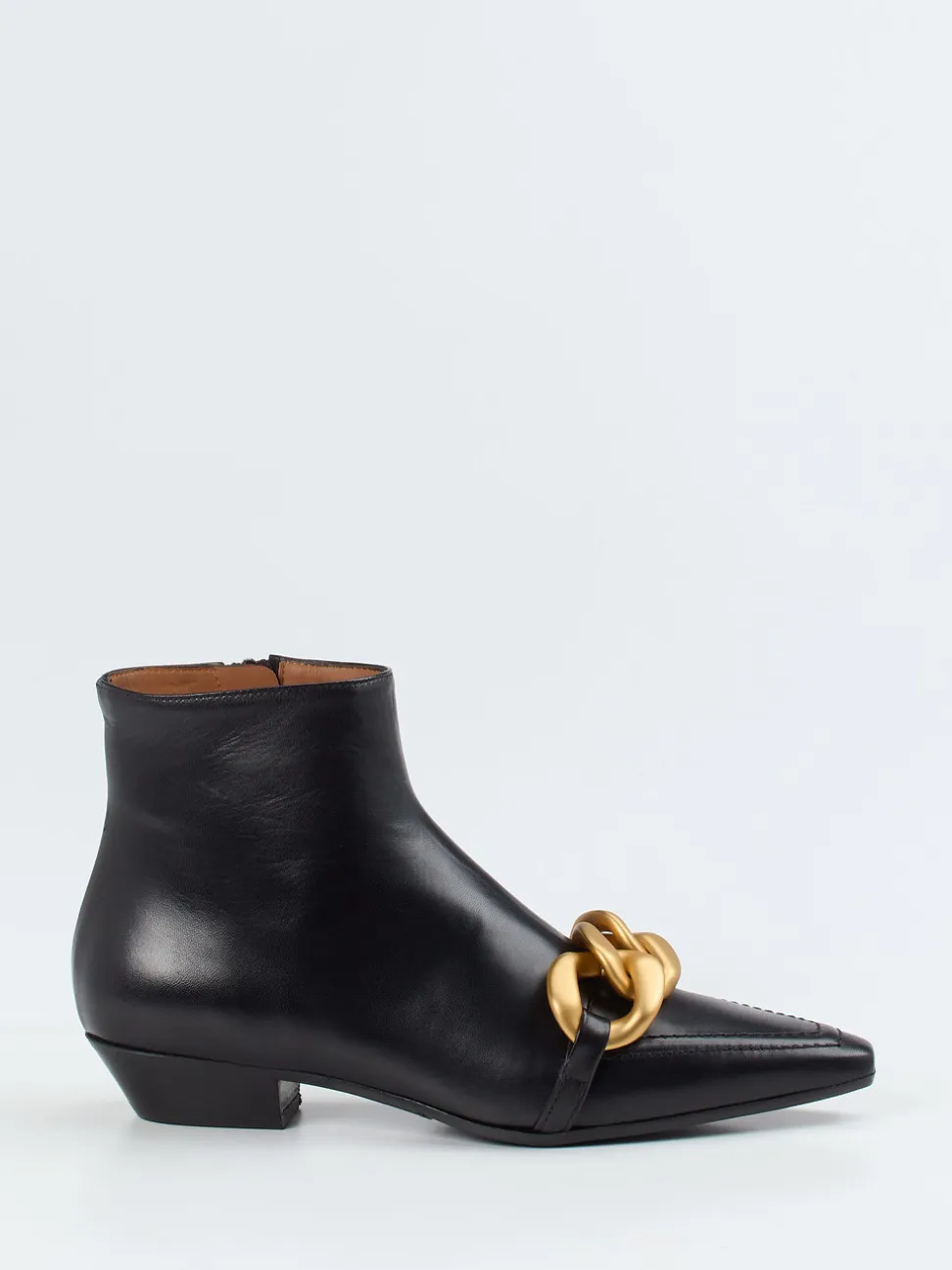 Andrea Puccini – Ankle Boots aus Lammnappaleder Schwarz