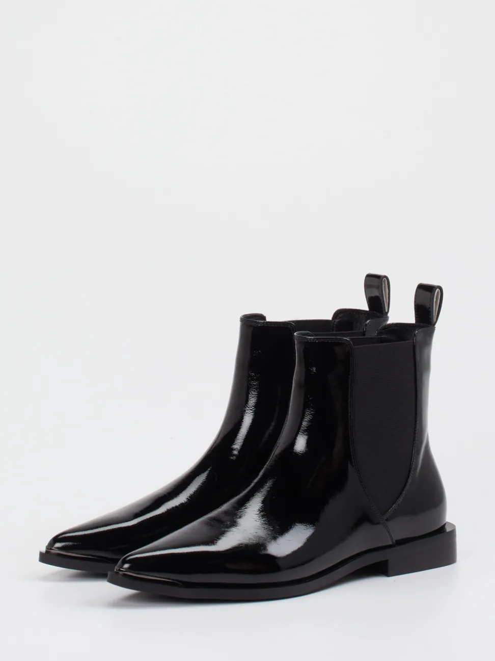 Andrea Puccini – Chelsea Boots aus Lackleder Schwarz
