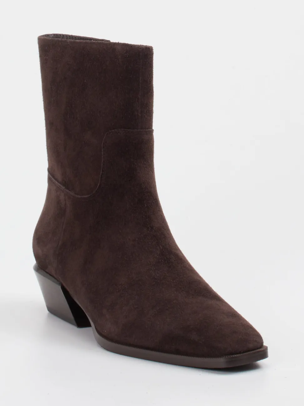 Andrea Puccini – Cowboy-Stiefeletten aus Veloursleder braun
