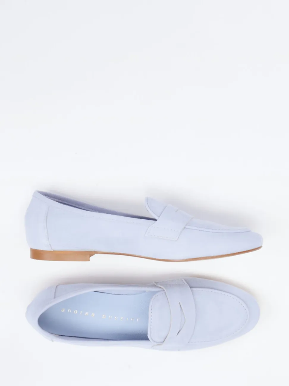Andrea Puccini – Loafer aus Veloursleder Pastellflieder