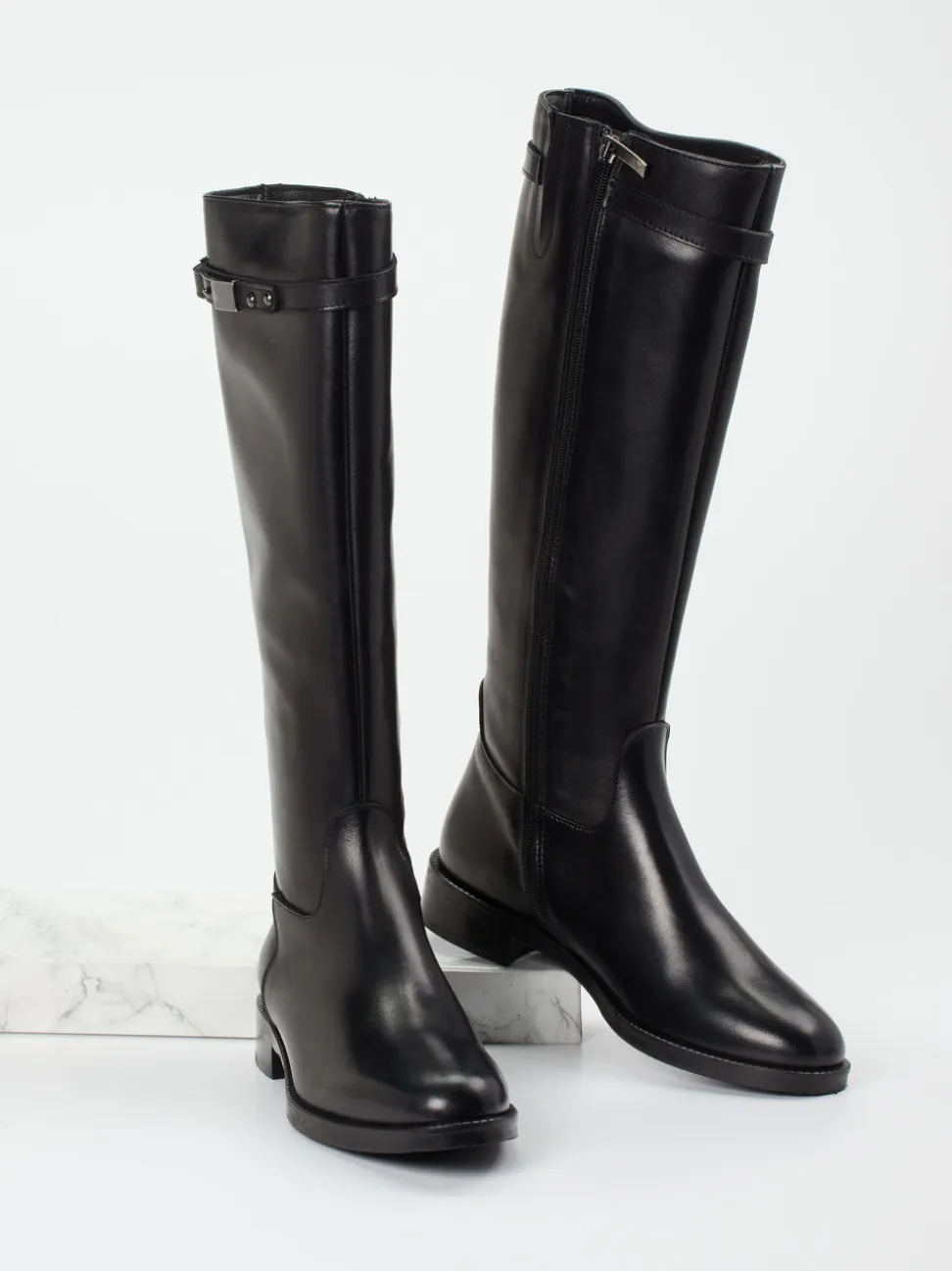 Andrea Puccini – Reitstiefel aus Kalbleder Schwarz