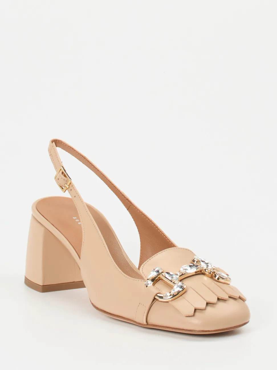 Andrea Puccini – Slingback-Pumps aus Lammleder beige