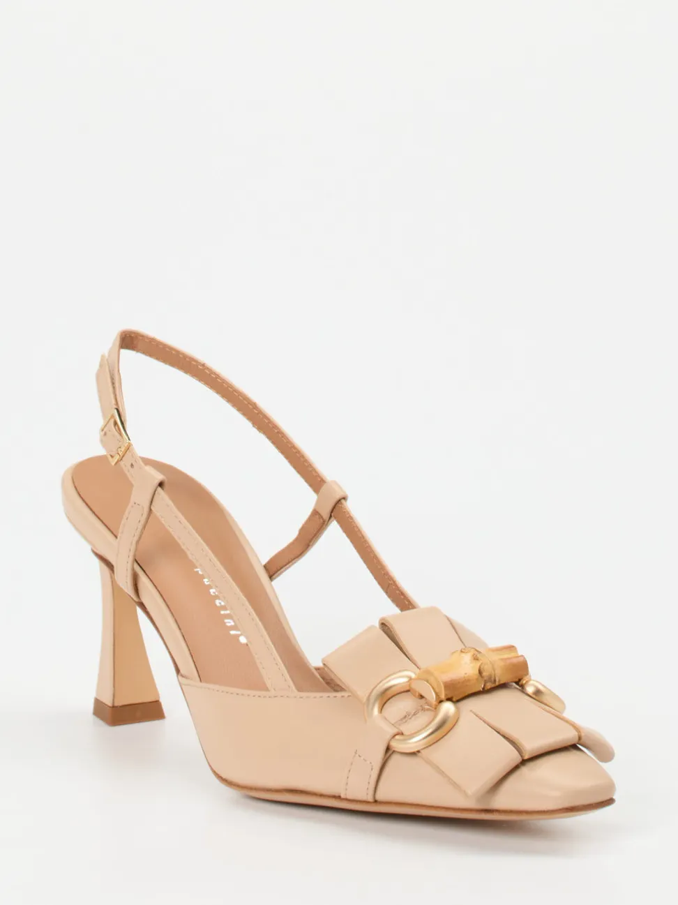 Andrea Puccini – Slingback-Pumps aus Lammleder beige