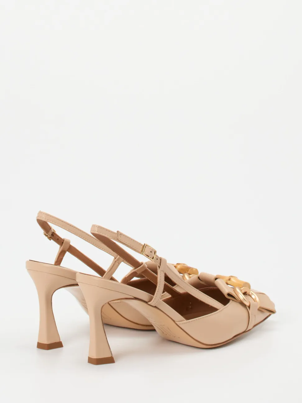 Andrea Puccini – Slingback-Pumps aus Lammleder beige