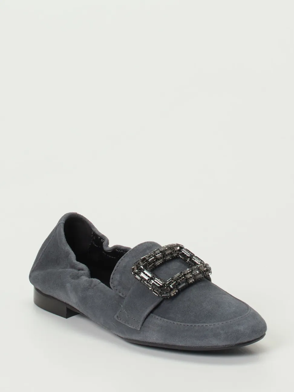 Andrea Puccini – Slipper aus Veloursleder anthrazitgrau