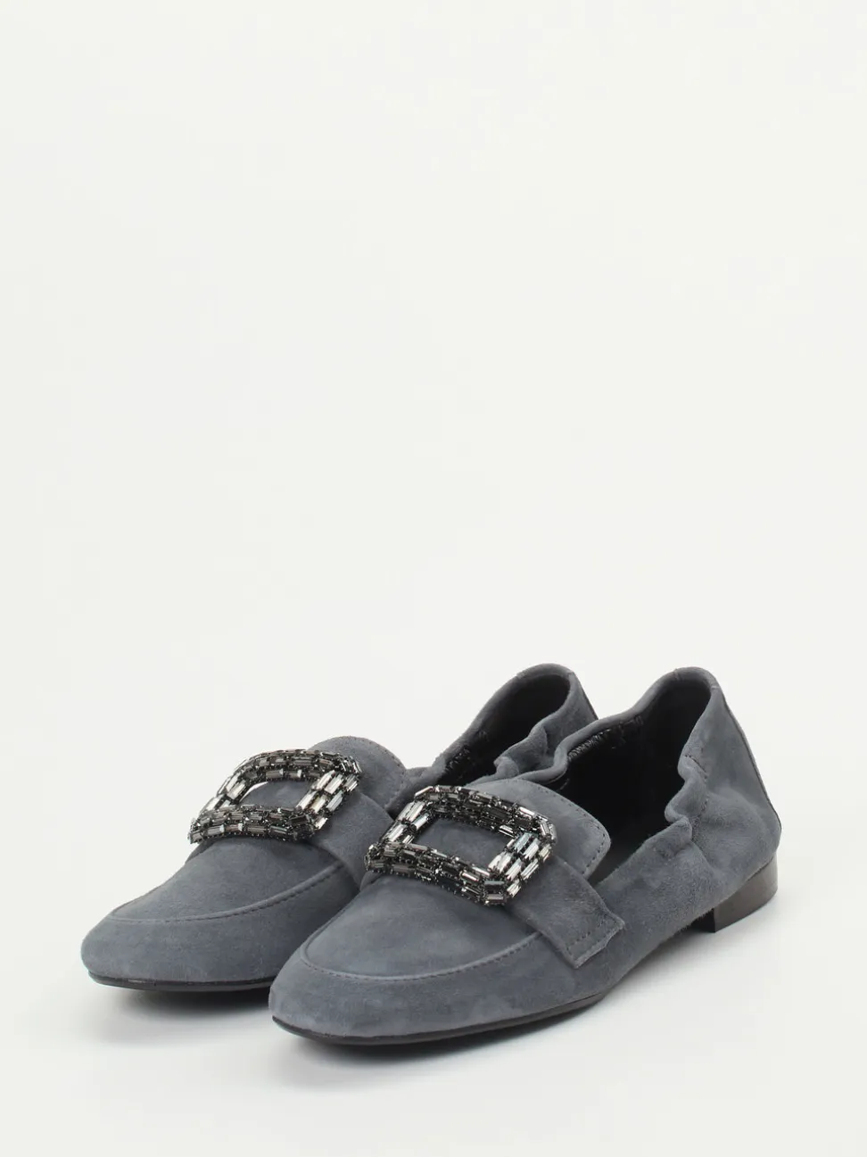 Andrea Puccini – Slipper aus Veloursleder anthrazitgrau