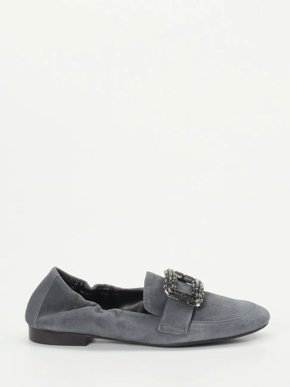Andrea Puccini – Slipper aus Veloursleder anthrazitgrau