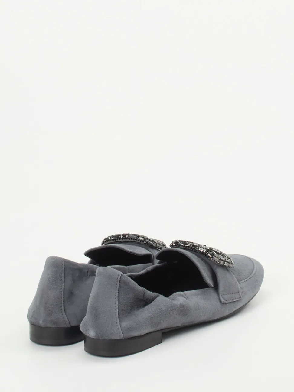Andrea Puccini – Slipper aus Veloursleder anthrazitgrau