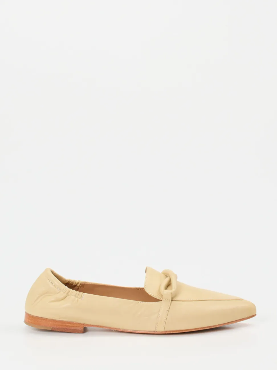Andrea Puccini – Slipper aus Lammleder in Beige