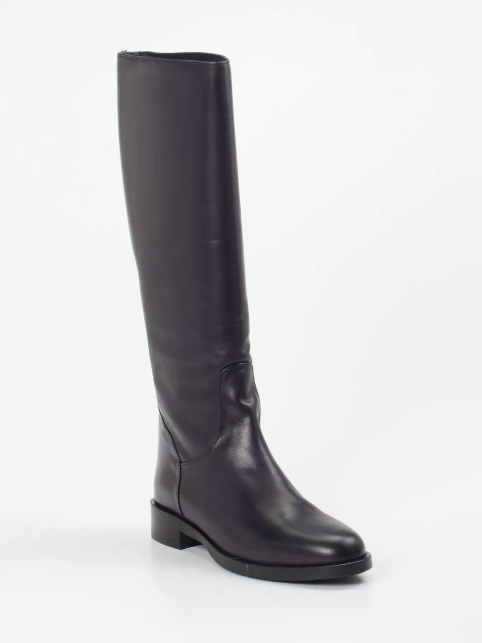 Andrea Puccini – Stiefel aus Kalbleder tiefdunkel violett
