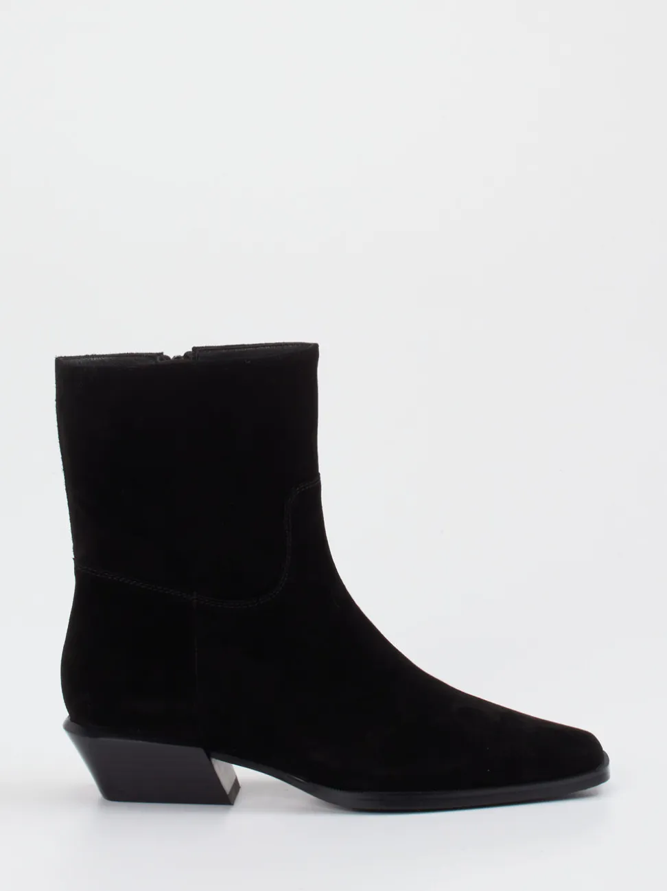 Andrea Puccini – Stiefeletten aus Veloursleder schwarz