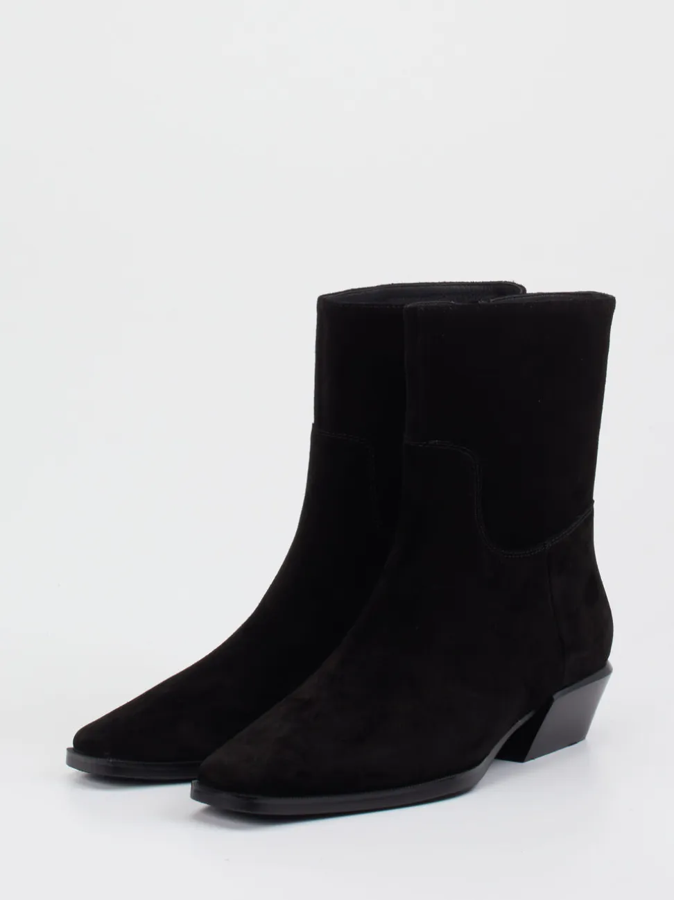 Andrea Puccini – Stiefeletten aus Veloursleder schwarz