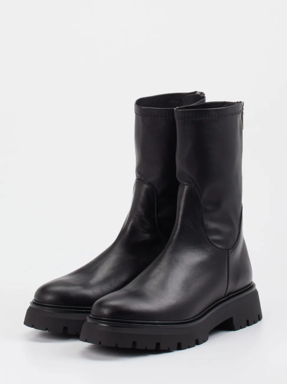 Andrea Puccini – Stiefeletten aus Lammleder Schwarz