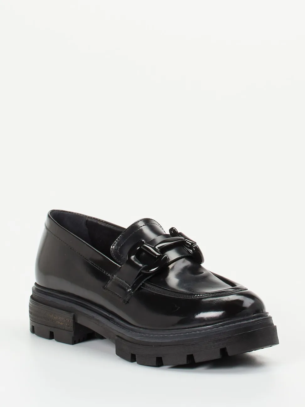 Andrea Sabatini – Loafer aus Hochglanzleder schwarz