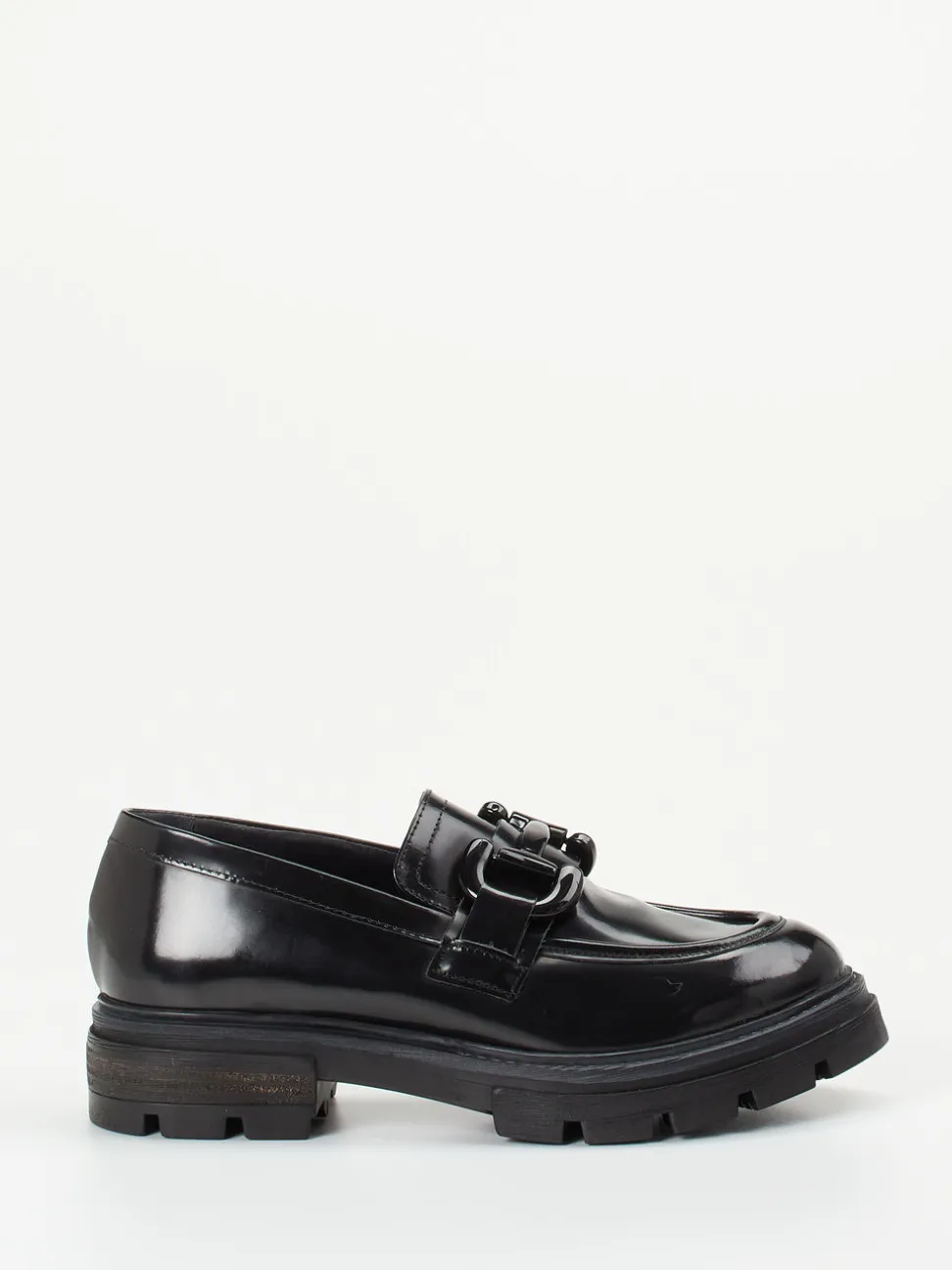 Andrea Sabatini – Loafer aus Hochglanzleder schwarz