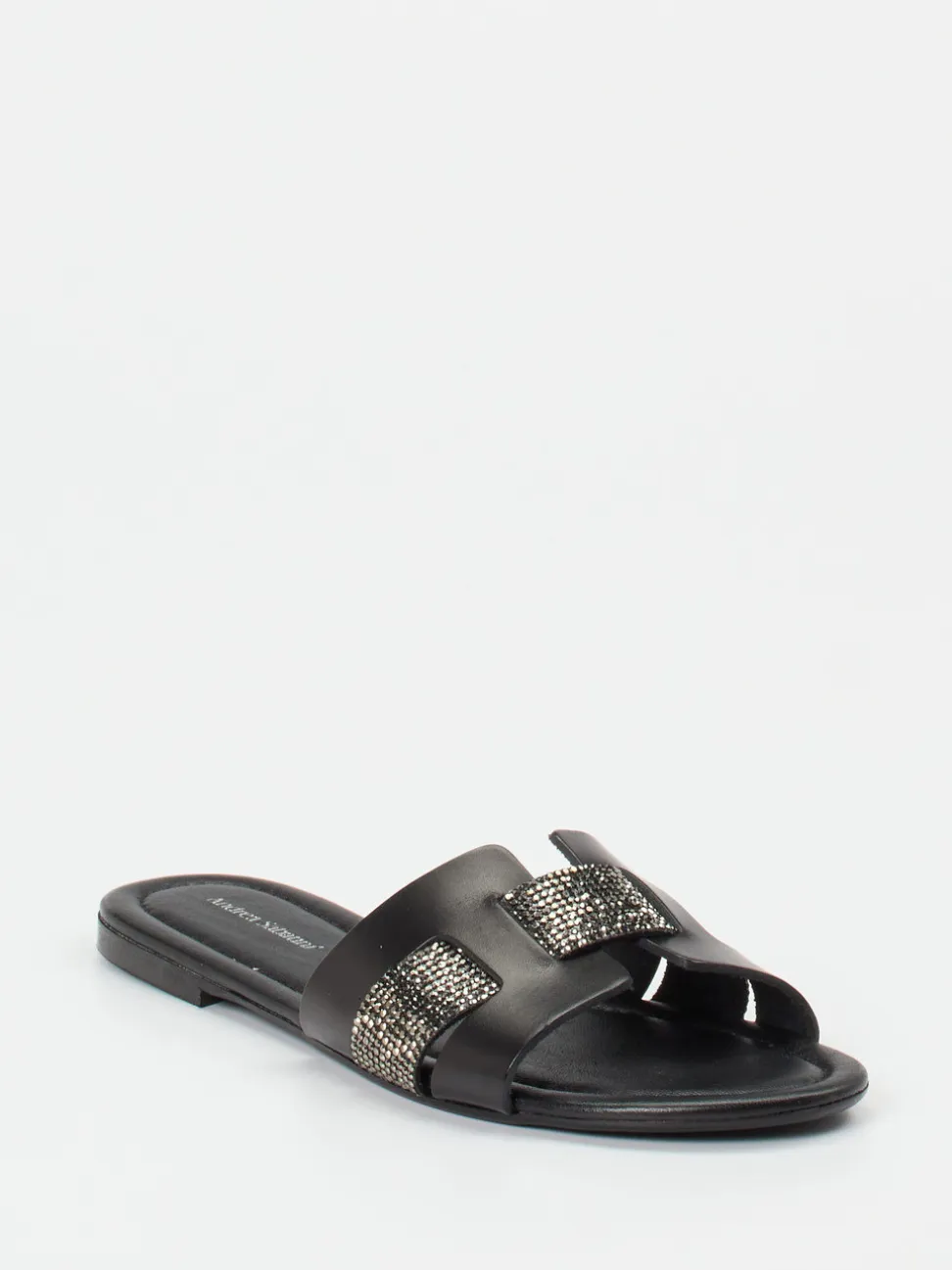 Andrea Sabatini – Pantolette aus Kalbleder mit Strass