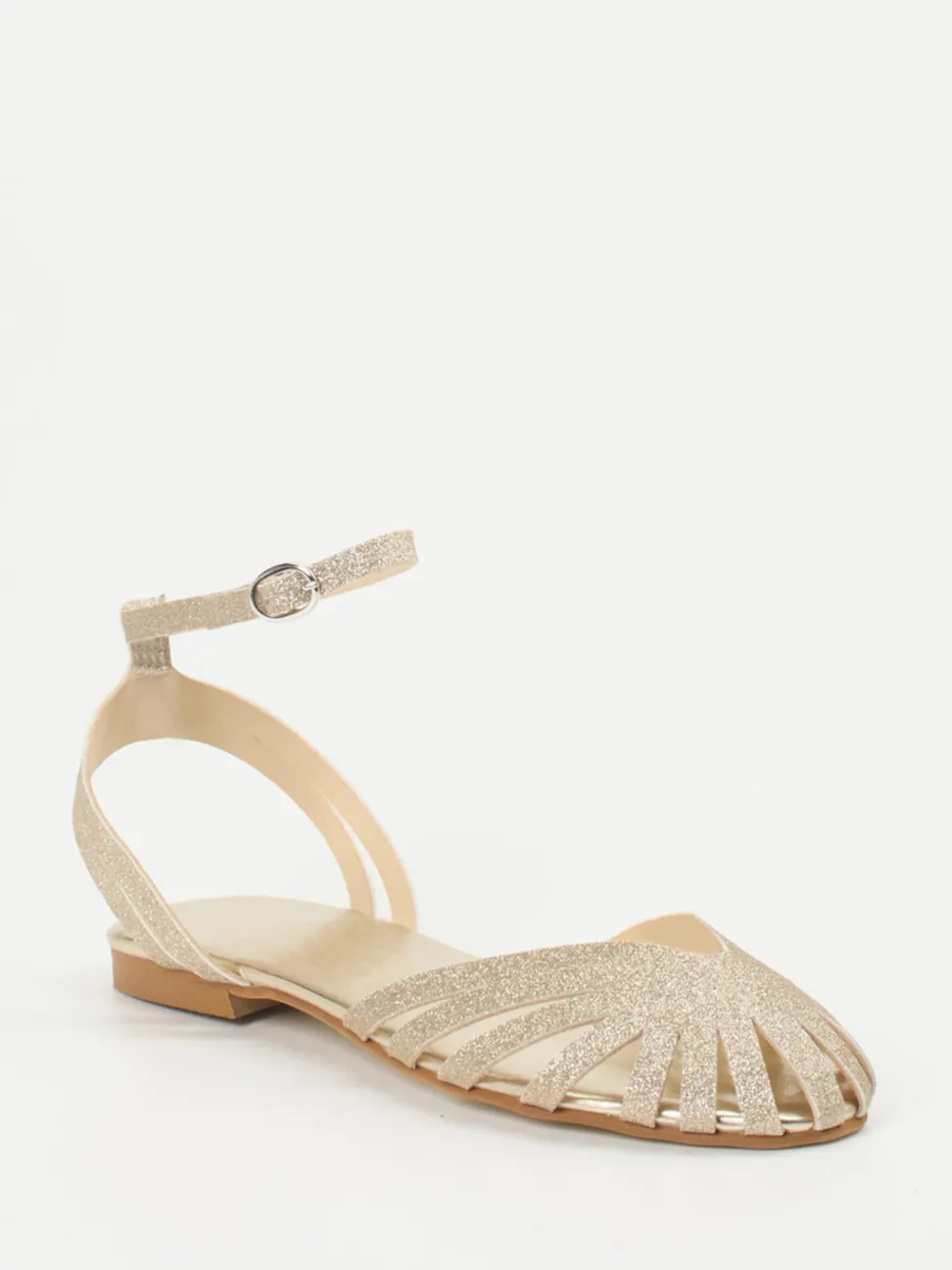 Andrea Sabatini – Riemchensandalen aus Metallicleder gold