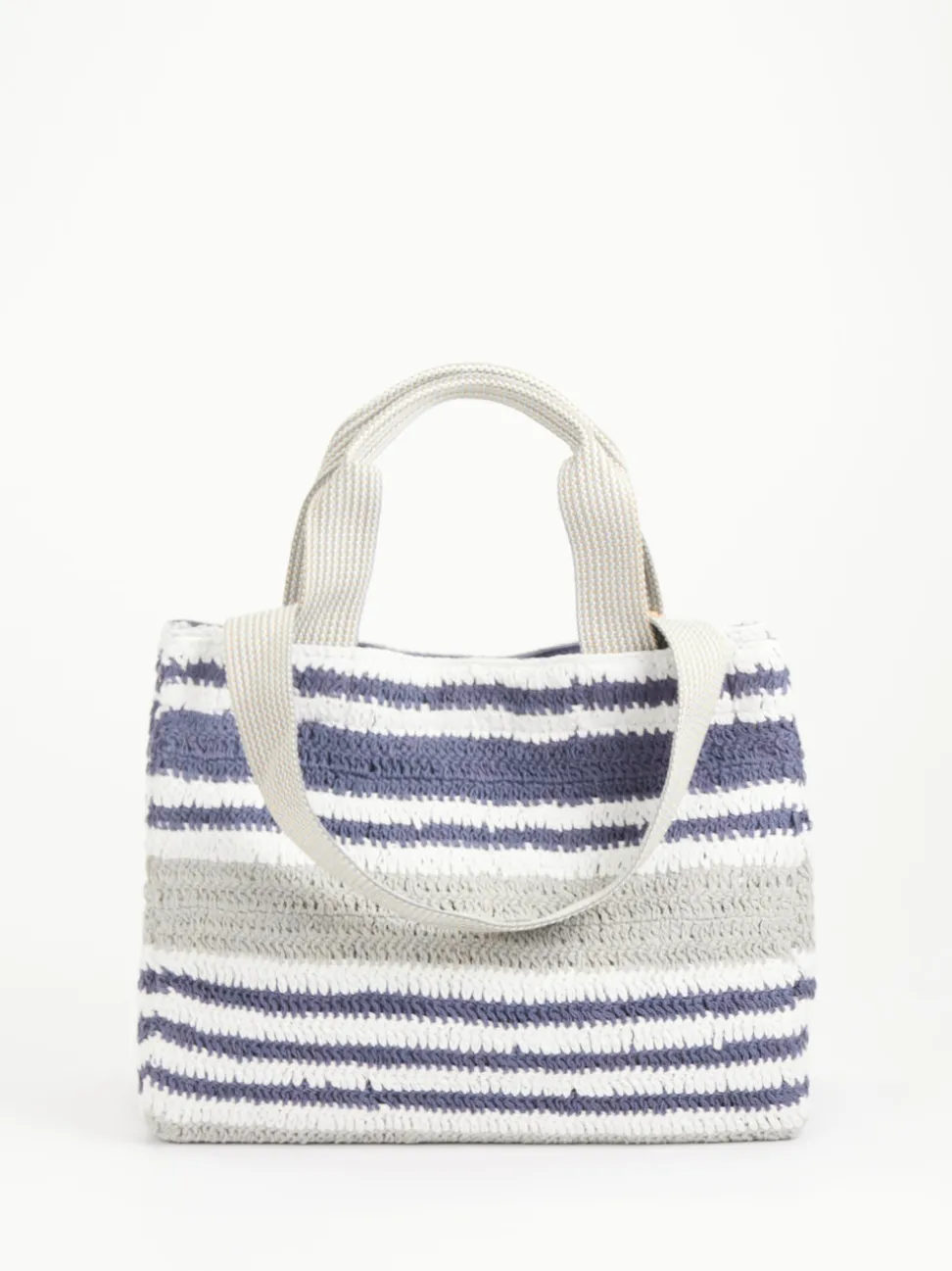 ANOKHI – Strandtasche aus Textil in Häkeloptik
