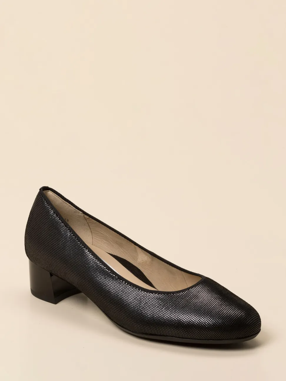 Ara – Pumps aus geprägtem Leder in Schwarz