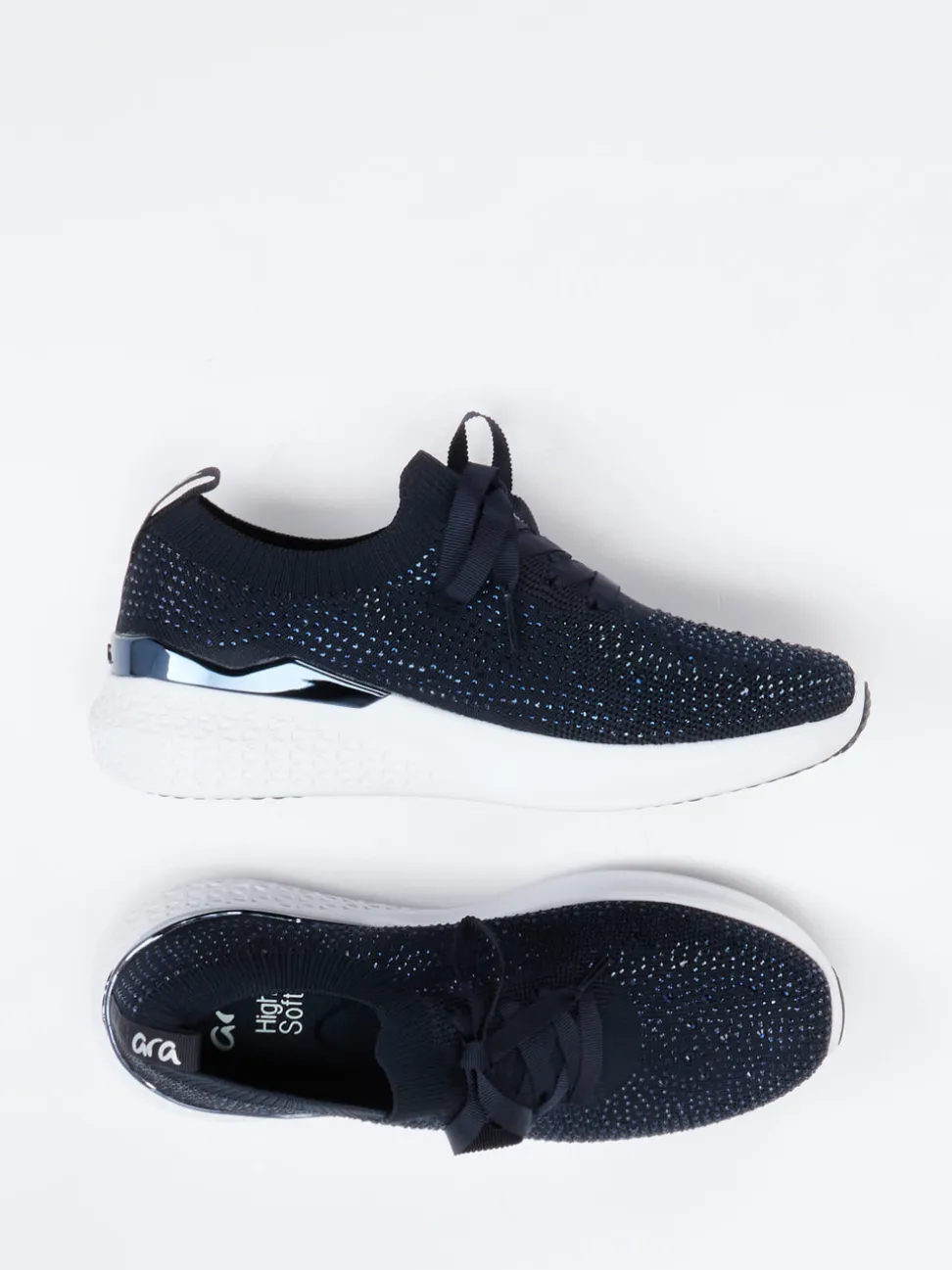 Ara – Slip-On Sneaker aus Stretchtextil Blau