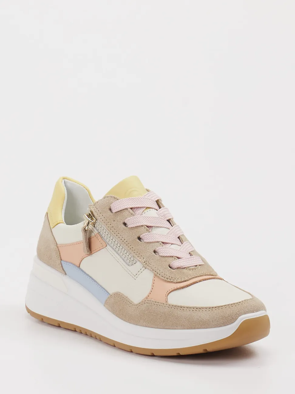 Ara – Sneaker aus Velour/Leder in Pastelloptik