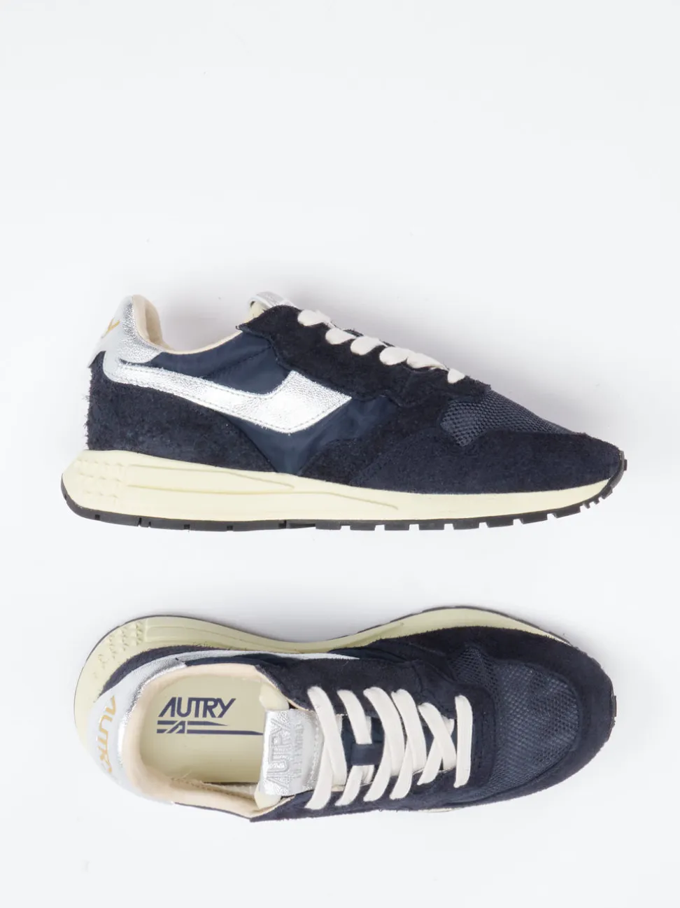 Autry – Retro-Sneaker aus Velour/Textil in Blau