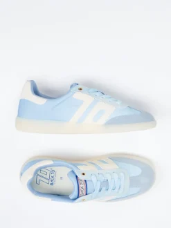 Back 70 – Retro-Sneaker aus Nylon und Wildleder hellblau