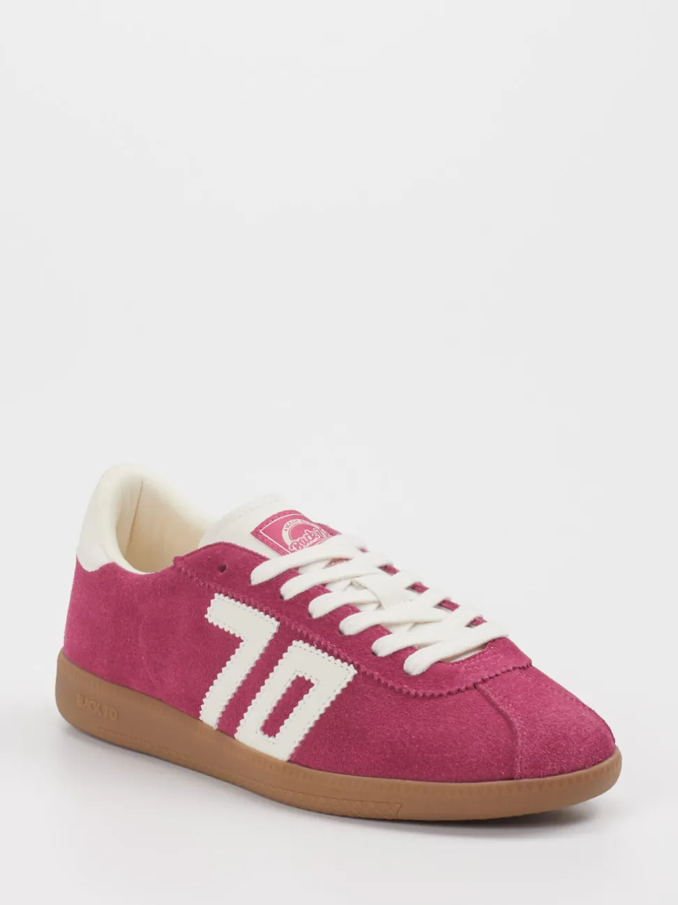 Back 70 – Retro-Sneaker aus Veloursleder Himbeerrosa