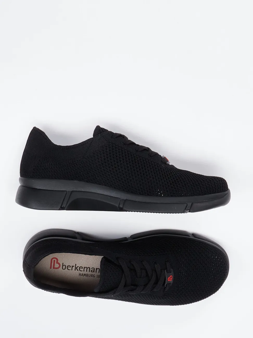 Berkemann – Komfort-Sneaker aus gestricktem Textil schwarz