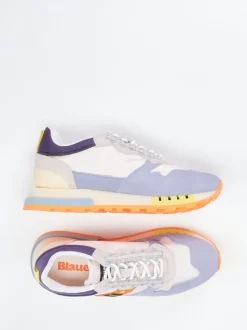 Blauer – Retro-Sneaker aus Veloursleder Flieder