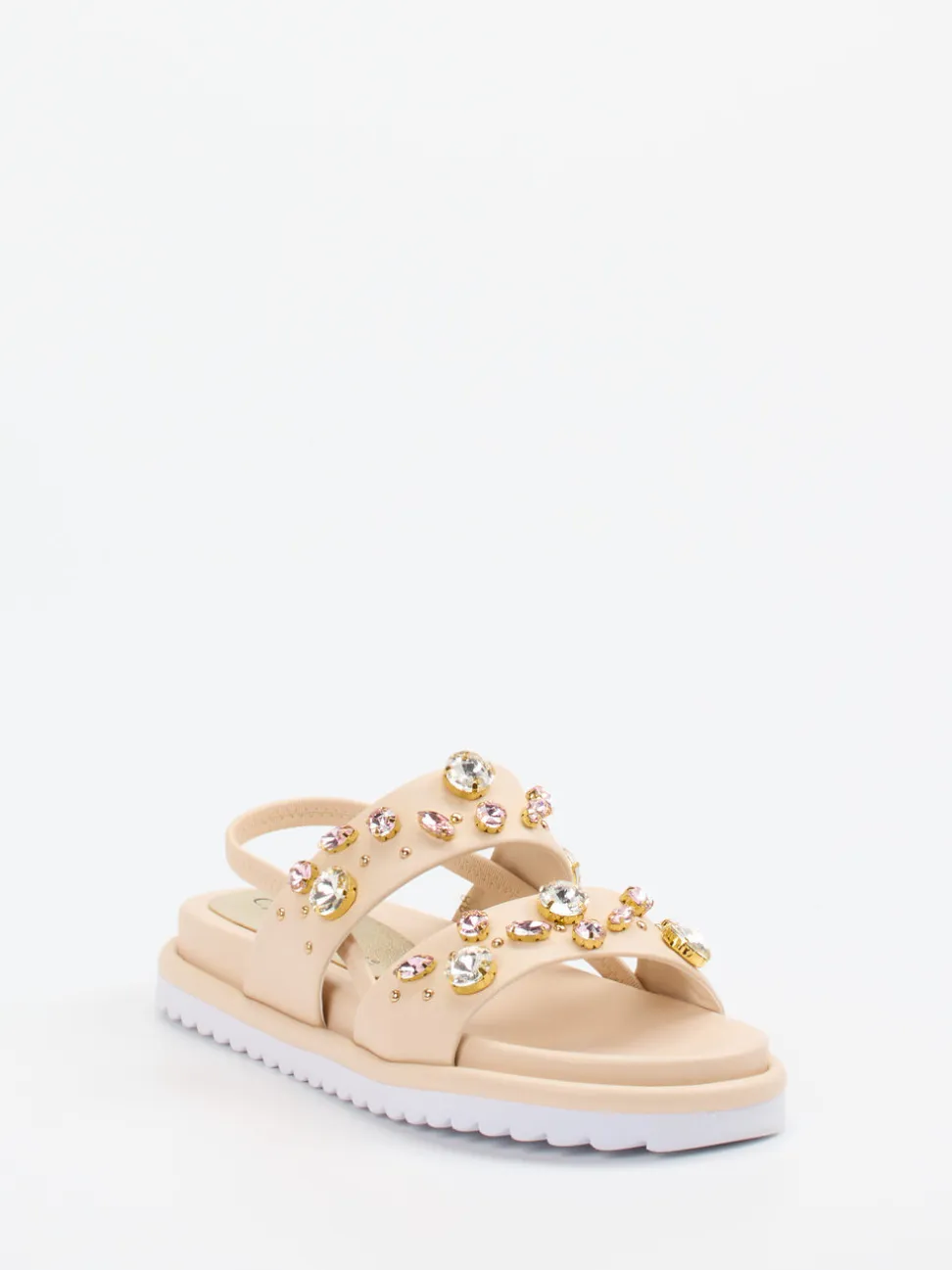 CAFèNOIR – Sandalen aus Kalbleder mit Strass