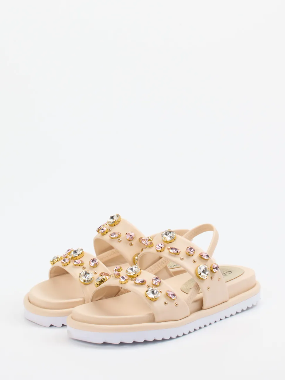 CAFèNOIR – Sandalen aus Kalbleder mit Strass