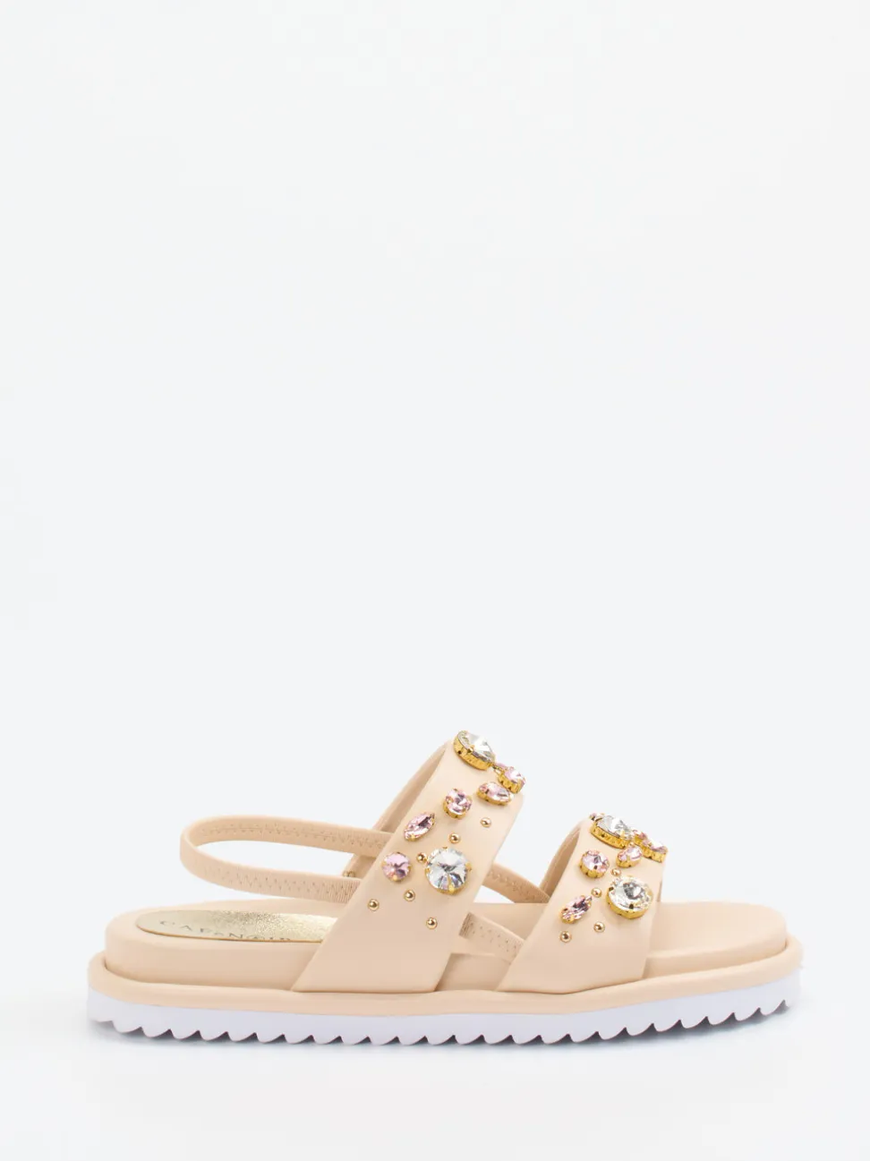 CAFèNOIR – Sandalen aus Kalbleder mit Strass