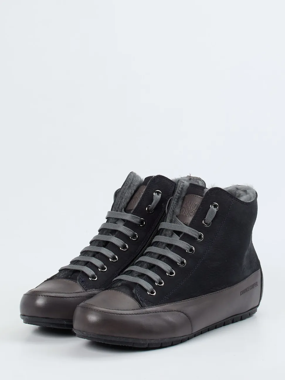 Candice Cooper – High-Top Sneaker aus Nubukleder anthrazit