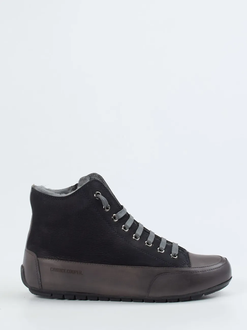 Candice Cooper – High-Top Sneaker aus Nubukleder anthrazit