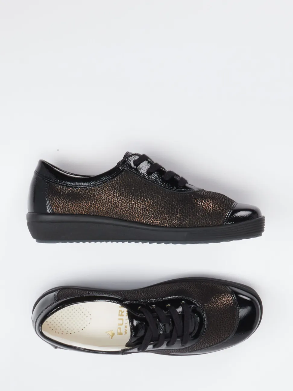 Christian Dietz – Komfort-Schnürschuh aus Stretch-Lackleder