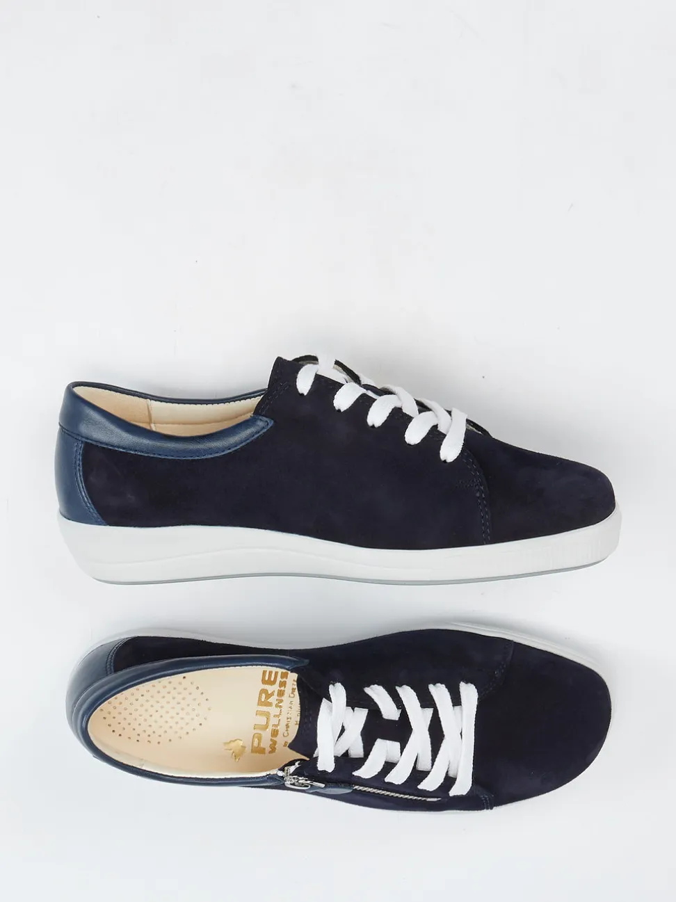 Christian Dietz – Komfort-Sneaker aus Veloursleder Marineblau