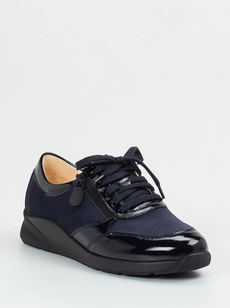 Christian Dietz – Komfort-Sneaker aus Veloursleder Dunkelblau