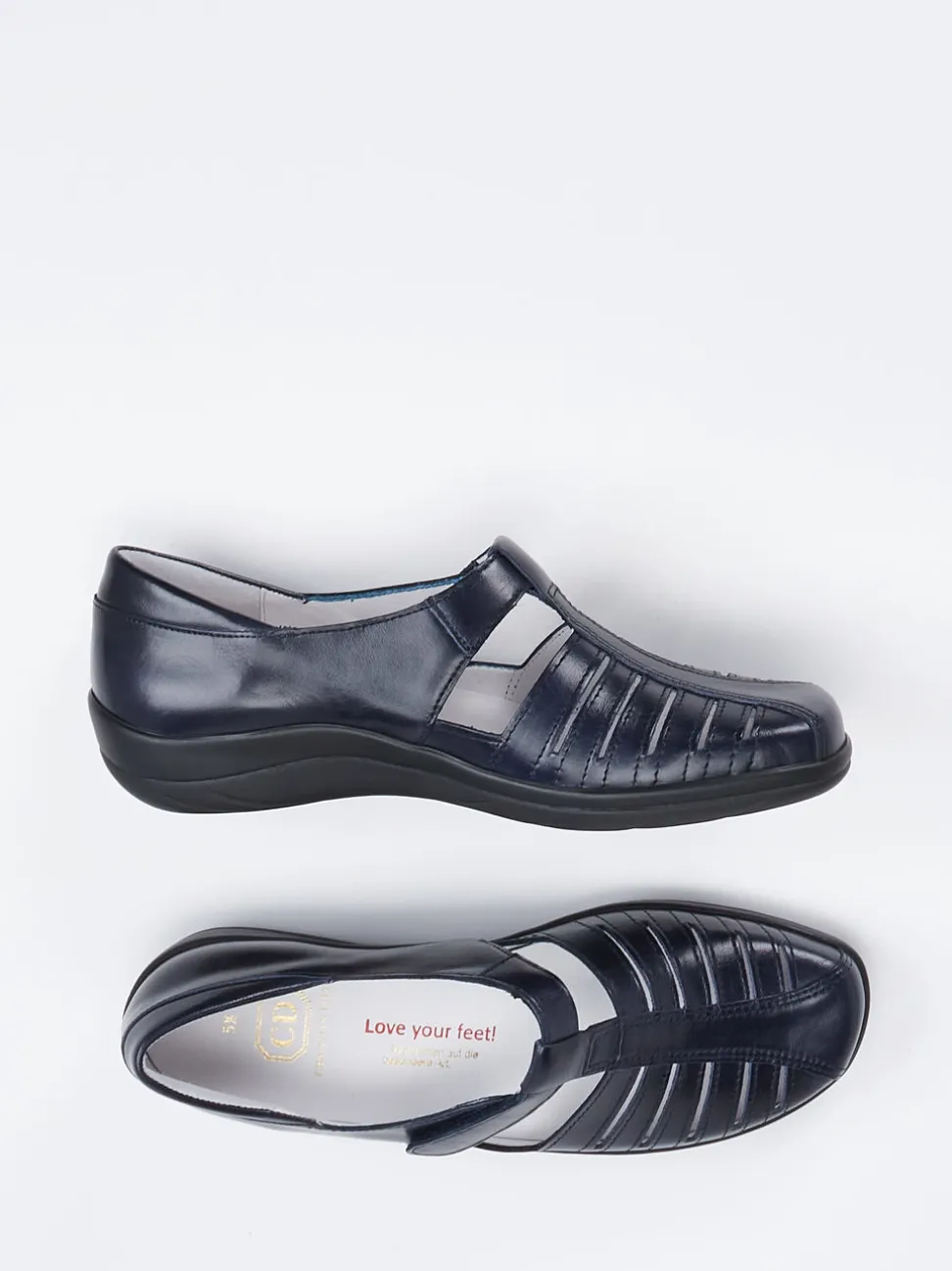 Christian Dietz – Spangenschuh aus Kalbleder Dunkelblau