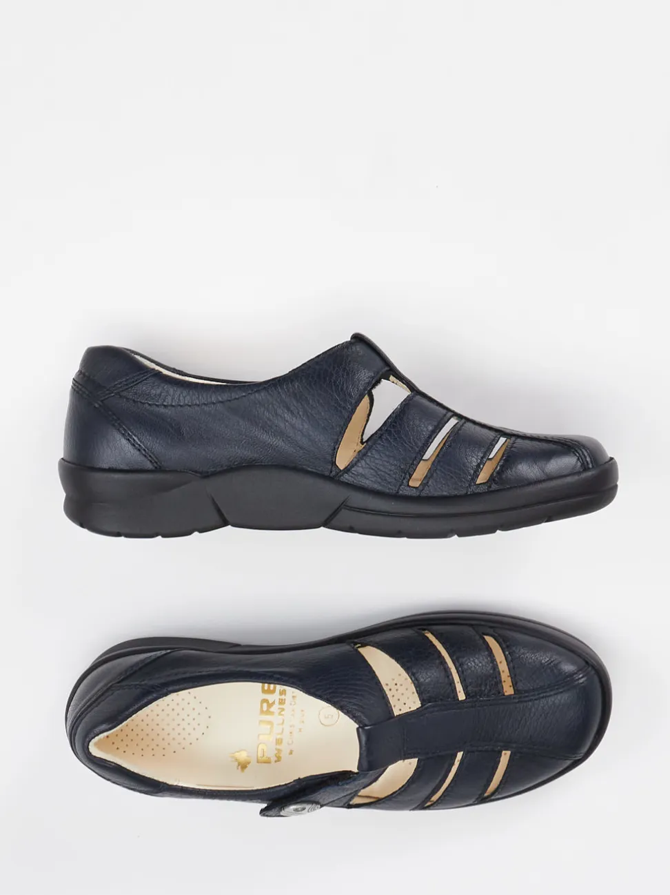 Christian Dietz – Spangenschuh aus Kalbleder Dunkelblau