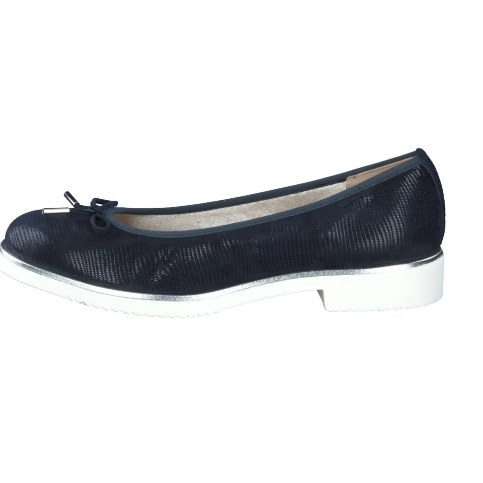 Cinzia Valle – Ballerinas aus geprägtem Leder Blau