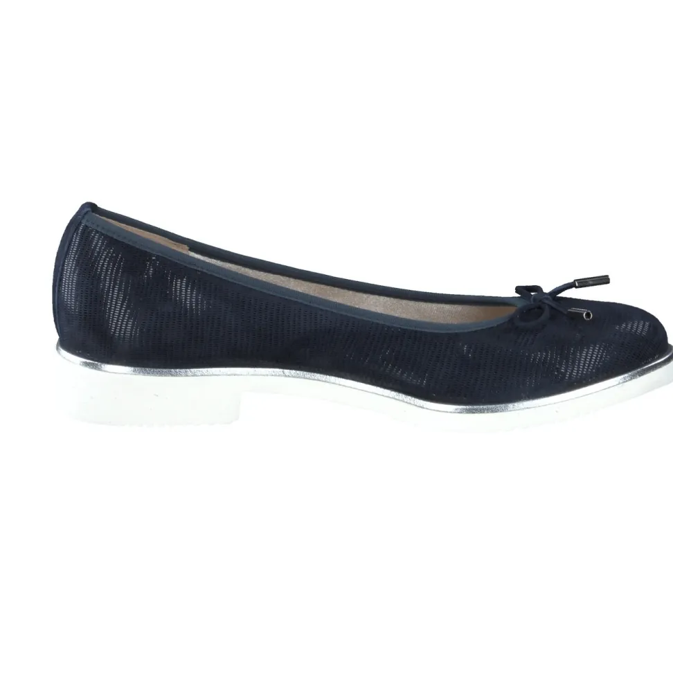 Cinzia Valle – Ballerinas aus geprägtem Leder Blau