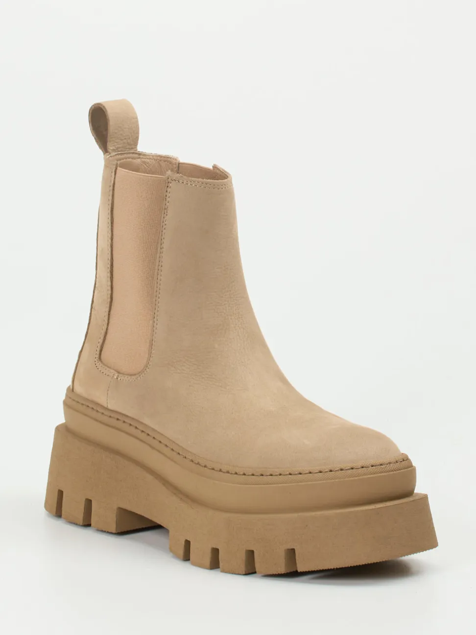 Copenhagen – Chelsea Boots aus Nubukleder Sandbeige