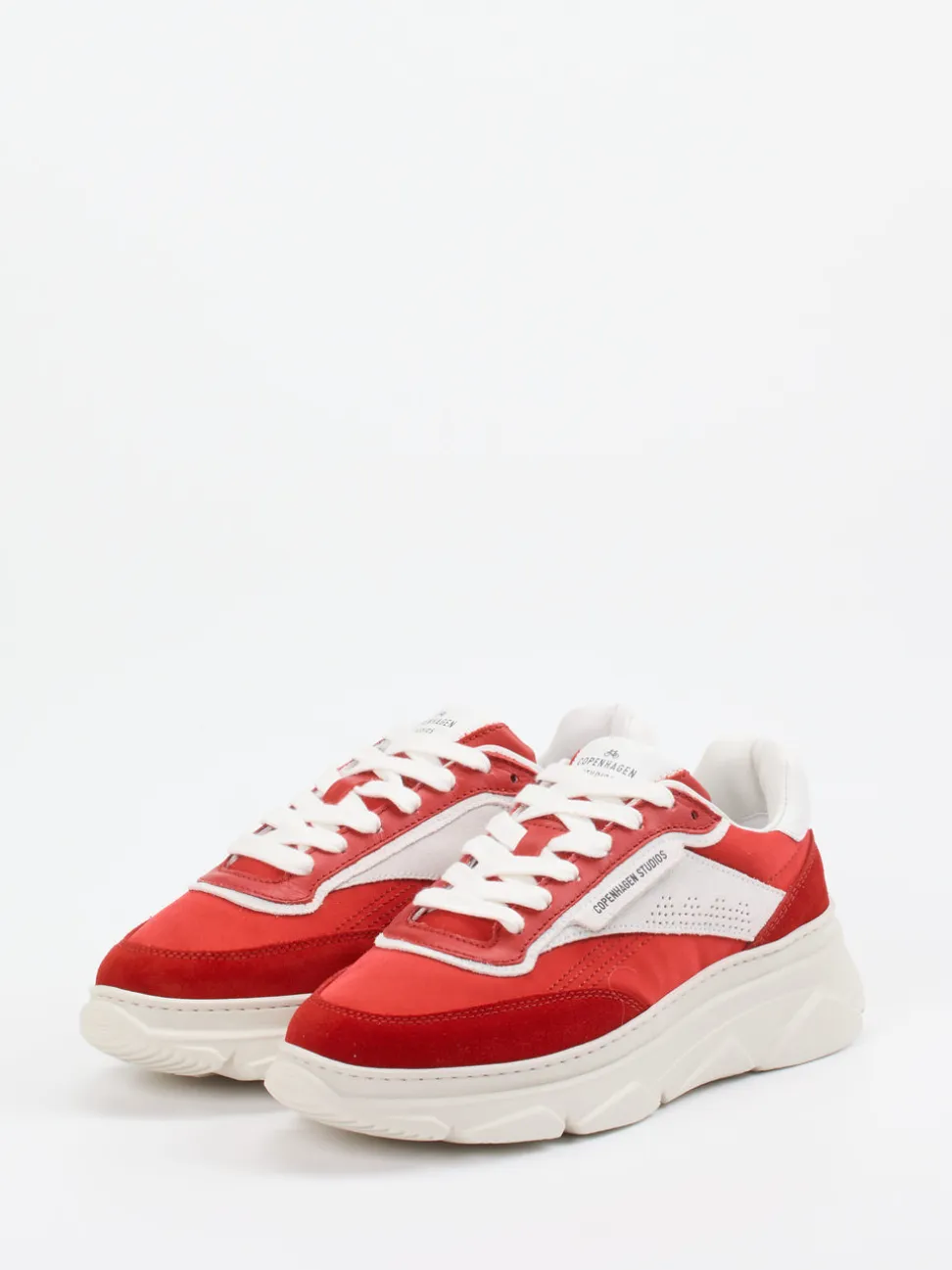 Copenhagen – Chunky Sneaker aus Veloursleder rot