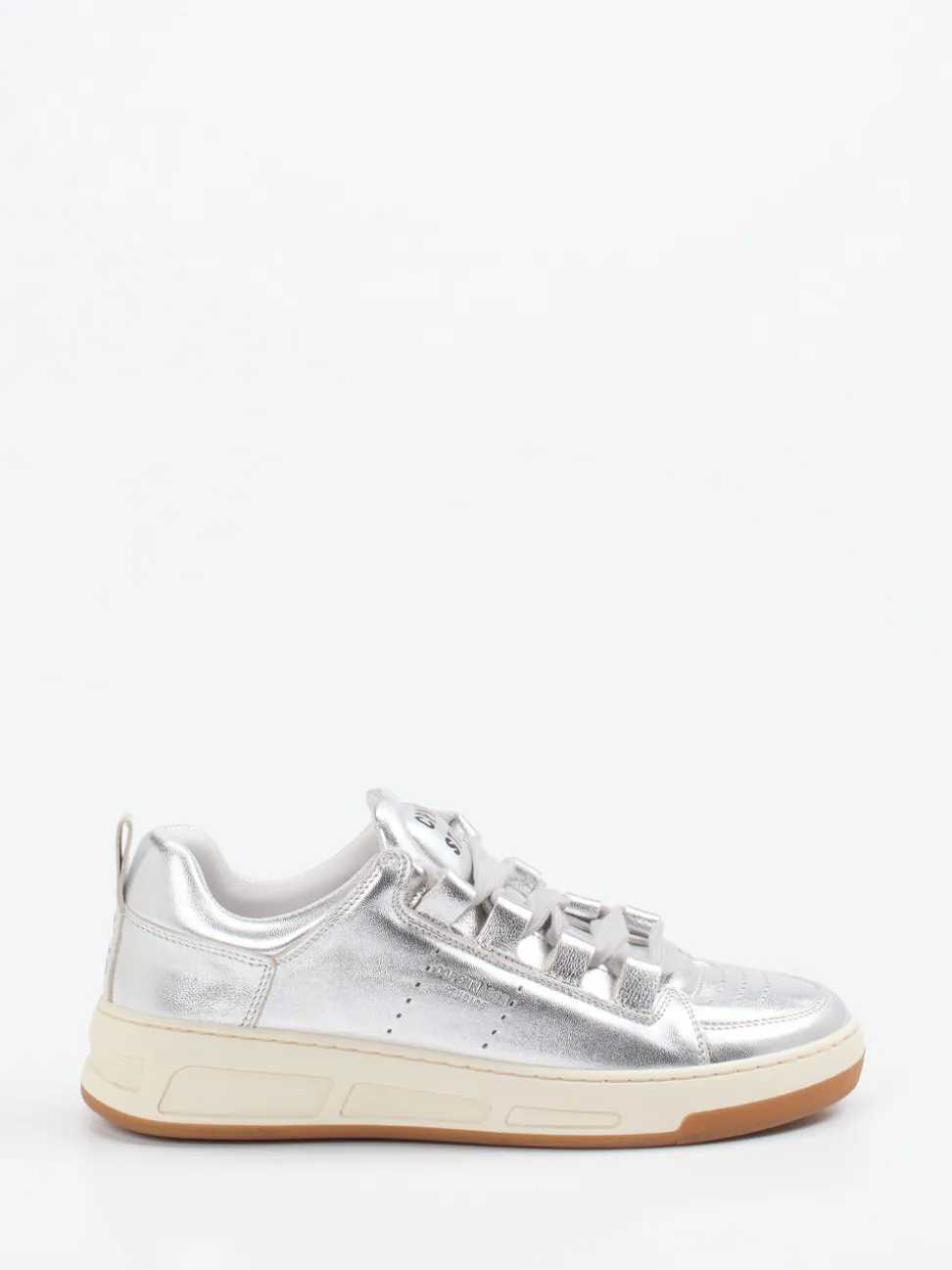 Copenhagen – Low-Top Sneaker aus Kalbleder silber