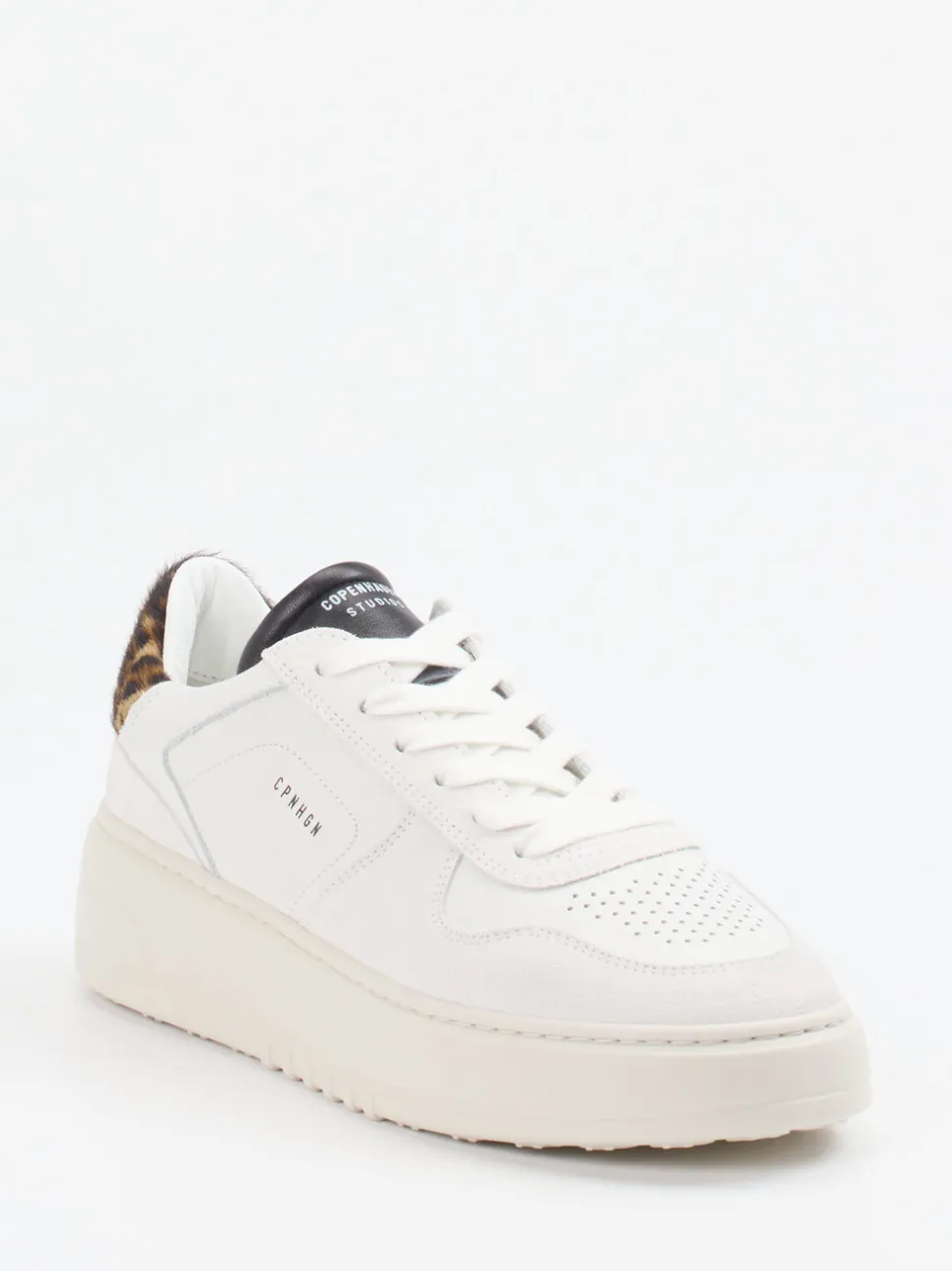 Copenhagen – Plateau-Sneaker aus Kalbleder Offwhite