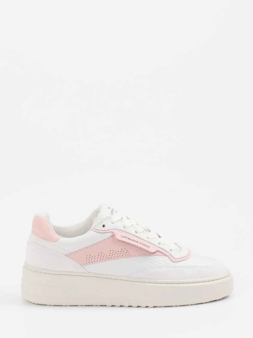 Copenhagen – Sneaker aus Kalbleder und Veloursleder Off-White