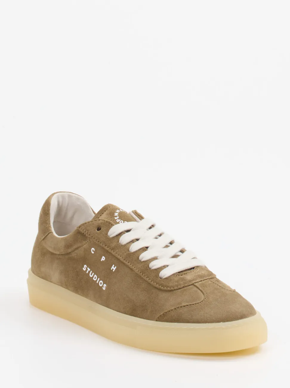 Copenhagen – Sneaker aus Veloursleder Sandbeige