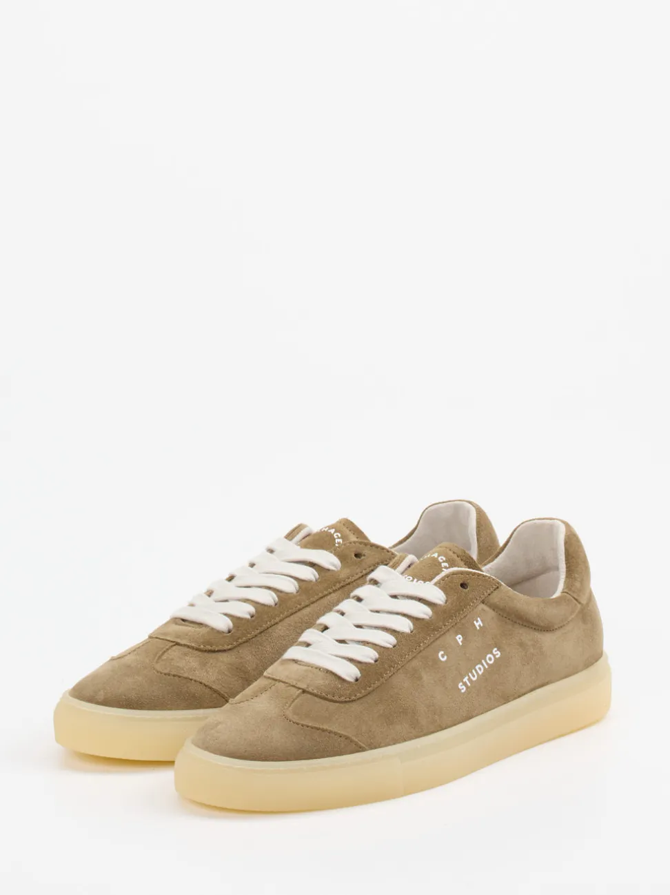 Copenhagen – Sneaker aus Veloursleder Sandbeige