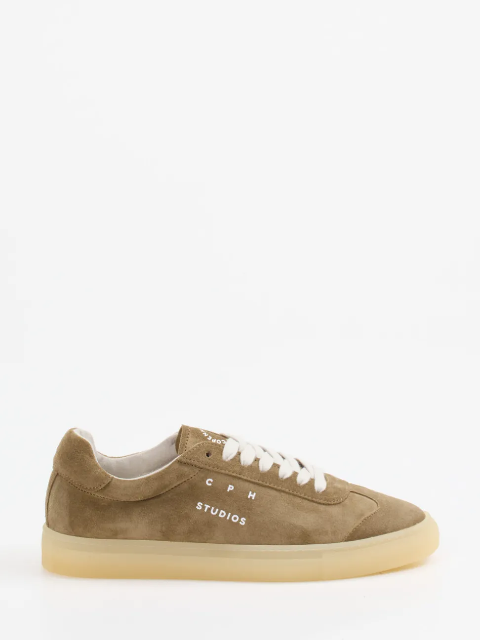 Copenhagen – Sneaker aus Veloursleder Sandbeige